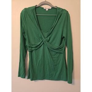 Boden Green Twist Front Long Sleeve Top Women’s US 8 UK 12